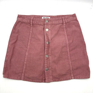 Y2K Style Billabong Dusty Rose Button Down A-line Corduroy Skirt 31 Fits 30x15.5